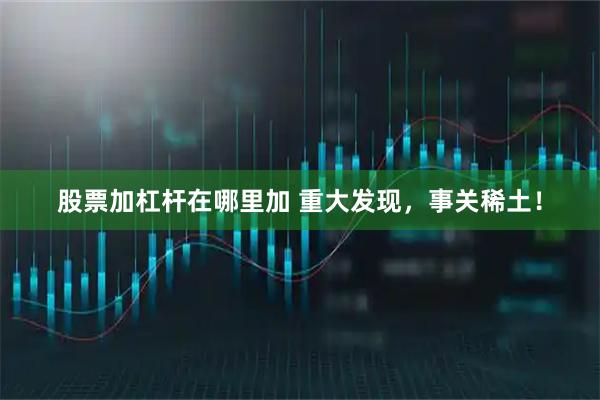 股票加杠杆在哪里加 重大发现，事关稀土！