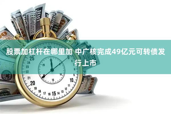 股票加杠杆在哪里加 中广核完成49亿元可转债发行上市